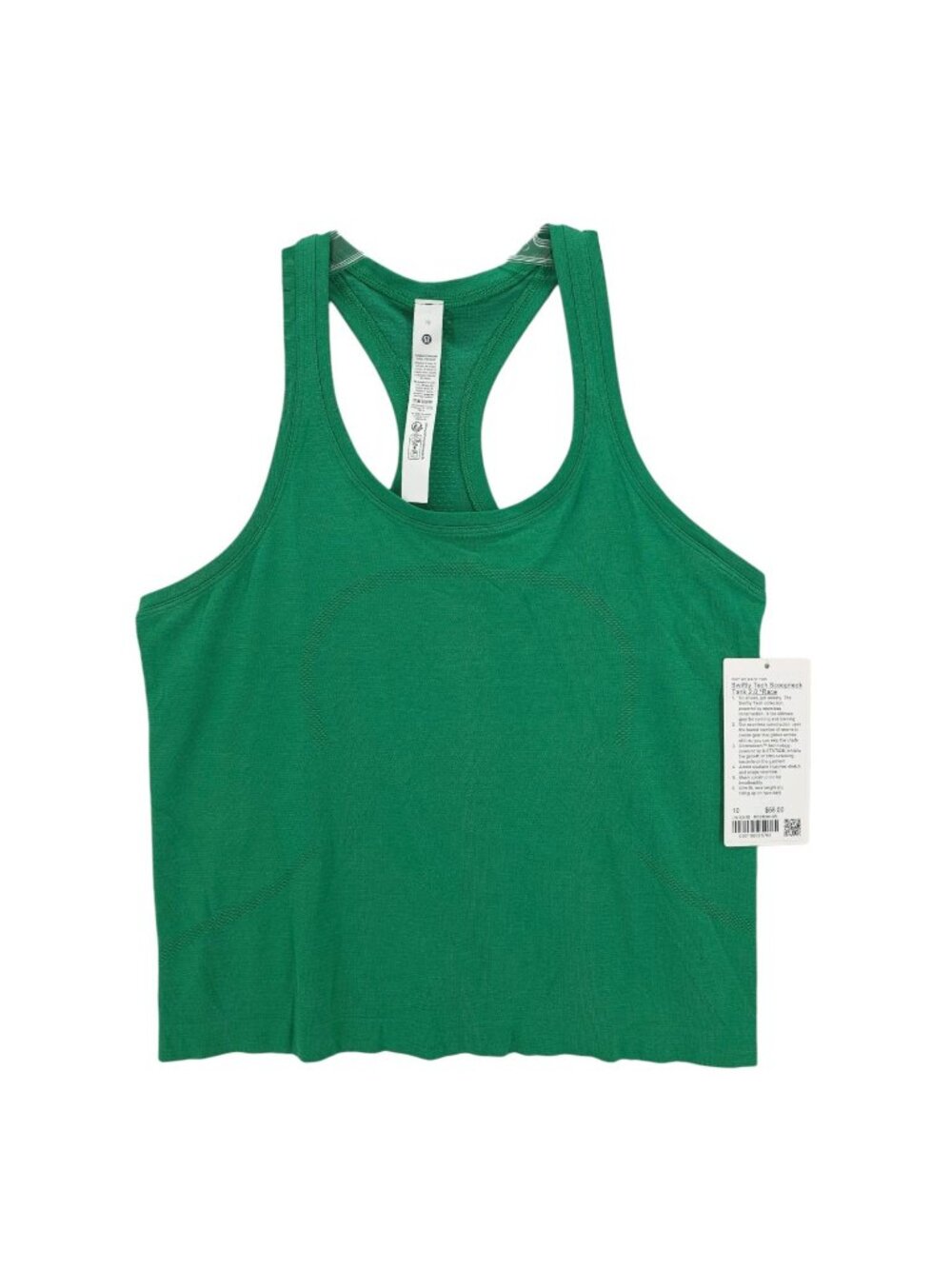 NWT LULULEMON Swiftly Tech Racerback Scoopneck Tank Raceway Green RCGR Size 10